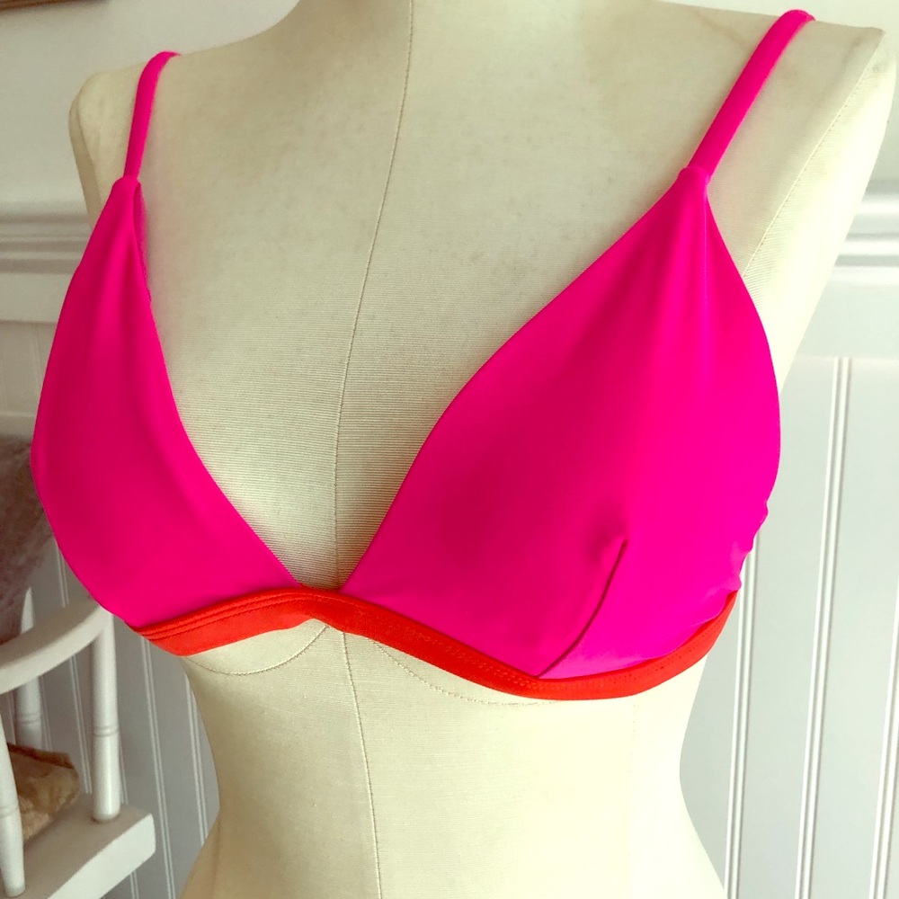 Pink and orange bikini top